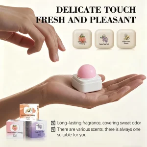 Solid Perfume Balm 8g Deodorant English Pear Freesia Fragrance with Coconut Oil Long lasting and Cover Body Odor Custom logo