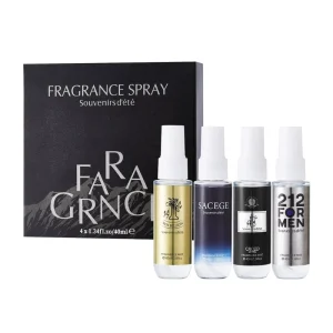 Souvenirsdete Travel Set Gift Box Woody Eau De Toilette Fragrance Spray Hair Body Perfume for Men 96boxes Per Carton