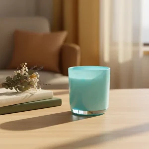 Soy Scented Candle Natural Soy Wax Essential Oil Lazer Glass Jar Scented Candle With Wooden Lid