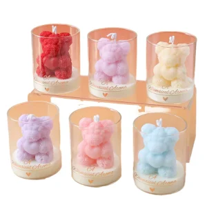 Soy Wax Aromatherapy Handmade Biodegradable Heart Shaped Bear Cup Scented Candle Diwali Bars Mother’s Day Christmas Valentine’s