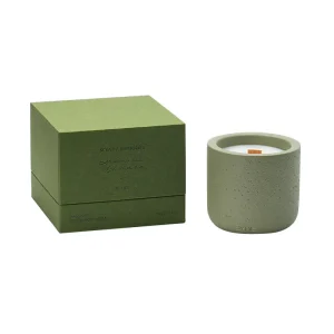 Soy Wax Candle Gift Box with Oriental Tune Scent 30 Hours Burning Time Cement Cup Birthday Gift Minimalist Style