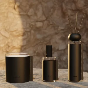 Soy Wax Candle Reed Diffuser and Room Spray Fragrance Set