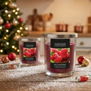 Soy Wax Handmade Non-Toxic Vegan Pillar Candle with Fruity Floral Scent for Valentine’s Day