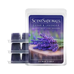Soy Wax Melts Cubes Eco friendly Strong Cedar Lavender Scent Long Lasting for Warmer 10oz 24 Cubes