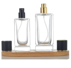 Square Spray Perfume Glass Bottle 30ml 50ml 100ml Fragrance Glass Bottle with Luxury Cap