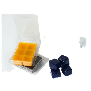 Square Wax Melts Clam Shell Transparent 6 Cavity Recyclable Plastic Wax Melts Clamshell Packaging Box