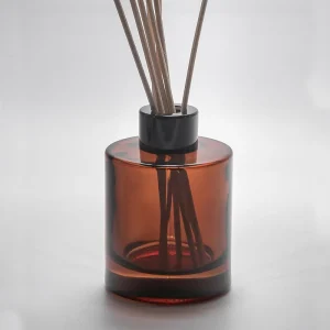 Square and Round Amber Aromatherapy Glass Reed Diffuser Bottle 100ml 200ml 250ml