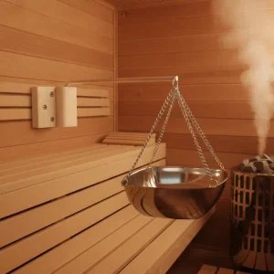 Stainless Steel Sauna Oil Cup Sauna Aromatherapy Oil Holder Essential Oil Fragrance Diffuser Bowl for Sauna and Spa