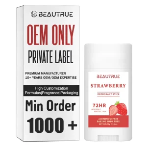 Strawberry Deodorant Stick Underarm Odor Deodorant Cream Solid Antiperspirant Lotion Long Lasting Fresh Gentle Scent