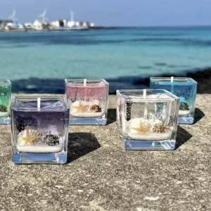 Summer Beach Style Luxury Jelly Gel Wax Handmade Pearl Shell Candles Home Party Holiday Diwali Decorations Scented