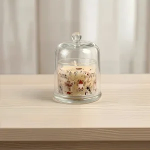 Sustainable Reusable Paraffin Wax Glass Jar Aromatherapy Candle Gift Set with Luxury Glass Cover for Christmas and Ramadan