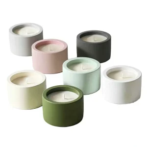 TC89 Small Size 2.8oz Matte Cylinder Ceramic Vessels Candle Luxury Aromatherapy Candle
