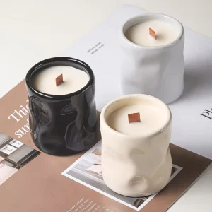 TC90 Personalized Modern Design Handmade Scent Ceramic Candle for Home Decor Festival Decoration