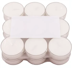 Tea Lights 18 Pieces Paraffin Wax Plastic Case Burning Time 7 Hours Unscented Tea Light Candles for Home All Night Tea Lights