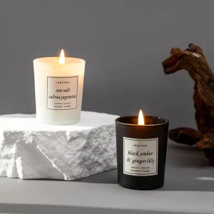 Three Color Glass Soybean Wax Candle with Smokeless Fragrance Wedding and Bar Gift Factory Direct Supply