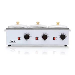 Three Furnace Wax Machine for Hair Removal Wax Melting Fast Heating Triple Tank Professional Depilatory Wax Warmer