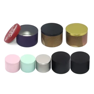 Tin Candle Containers Candle Tin With Lids Black Round Metal Opp Bag Metal Crafts Heart & Crafts Candle Tins 16 Oz YEM