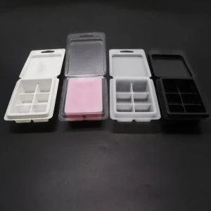Transparent Frost White Black Blister Plastic Clam Shell Wax Melt Wax Candle Packaging