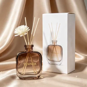 Transparent Glass Aroma Diffuser Bottle Flameless DIY Perfume Dispensing Reed with Mist Sprayer Option Available