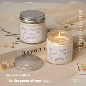 Transparent Glass Cup Aromatherapy Soy Wax Candle Smokeless Bedroom Fragrance Niche High end Gift