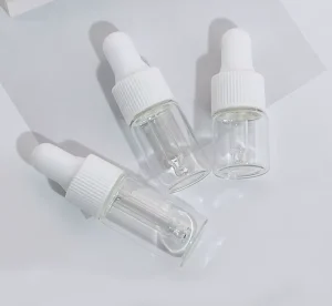 Transparent Glass Dropper Bottle Black Glue Head White Glue Head Essence Liquid Sub Bottled Essential Oil Original Liquid Empty