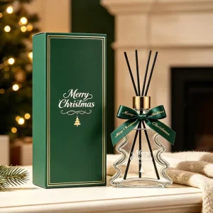 Transparent Stock Diffuser Glass Bottle 200ml Empty Christmas Tree Shaped Reed Diffuser Bottle