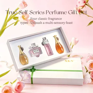 True Self Series 4pcs Perfume Gift Set 4 Classic Fragrances Floral Woody Sweet Scent Women Eau De Parfum