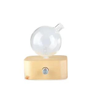 USB Electric 25ml Aromatherapy Diffuser Waterless Wood Base Glass Essential Oil Nebulizer 1 Year Warranty Eco friendly