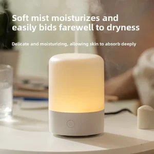 USB-Powered Waterless Electric Ultrasonic Essential Oil Diffuser 7-Color Changing Warm Light for Hotel and Outdoor Use