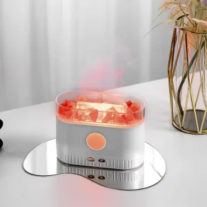 Ultrasonic Diffuser Realistic Flame LED Cool Mist Essential Oil Humidifier USB Powered Quiet Household