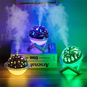 Ultrasonic Electric Scented Aroma Diffuser Portable USB Lamp Humidifier 200ml 3D Planet Essential Oil Air Humidifier for Home
