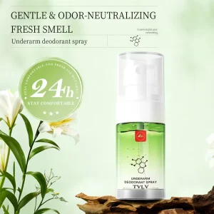 Underarm Deodorant Spray Eliminates Underarm Odor and Keeps the Area Fresh and Clean for a Long Time
