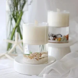 Unique New Design Ocean Style Beach Underwater World Gel Wax Candles Eco Friendly Non Toxic Handmade Holiday
