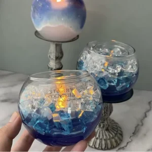 Unique New design Crystal style decorated home gel wax Jelly Luxury summer popular scented candles