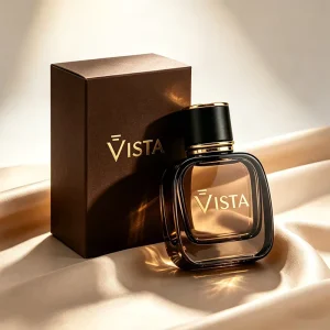 VISTA 50ml Square Glass Perfume Bottle with Bayonet Pump Sprayer Silk Screen Printed Empty Spray Container