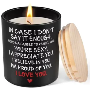 Valentine’s Day 10 oz Handmade Beeswax DESSERT Scented Glass Jar Clean Burn Candle Him Her Anniversary Wedding Birthday Gifts