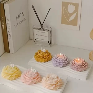Valentine’s Day Birthday and Wedding Scented Candles Are Handcrafted Flowers Include Rose Jasmine and Lavender