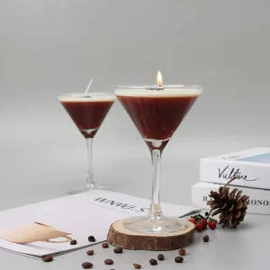 Valentine’s Day Goblet Soybean Mixed Wax Glass Jar Hyuna Style Aromatherapy Candle High footed Cup Cute Home Fragrance Birthday