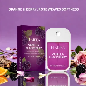 Vanilla Blackberry Hair & Body Fragrance Mist Fruity Floral Perfume Spray with Rose Vanilla Sandalwood 50ml 1.7FL.oz