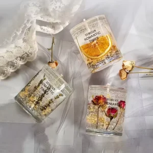 Various Birthday Gifts for Women Natural Soy Wax Amber Candles Set Home Scented Candles for Aromatherapy