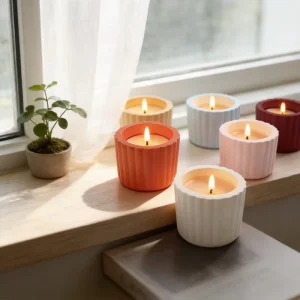 Vertical texture colorful scented candles ins style ambiance scented candle ornaments home decor fragrance