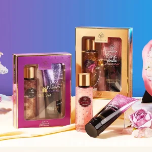 Victoria Inspired Perfume & Body Lotion Set 2 Piece Christmas Gift Box with Hydrating & Long Lasting Scent
