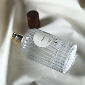Vintage Design Support Custom Logo Fine Mist 100ML Empty Transparent Crimp Type Glass Perfume Bottle