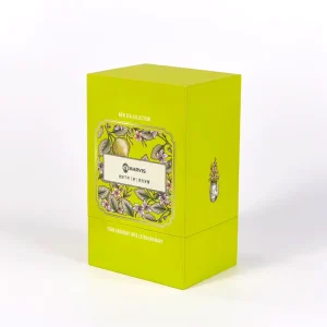 Vintage Floral Print Two Pieces Rigid Box Luxury Afternoon Tea Toothpaste Gift Set Packaging Box
