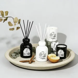WELLNESS Home Decor Fully Customized Glass Jar Scented Soy Wax Candles & Home Fragrance Factory Custom Aroma Luxury Gift Set