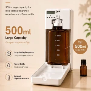 Wall Mount 500ml Large Capacity Aroma Diffuser Scent Machine for Hotel Spa Commercial