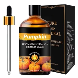 Warm Fruity Moisturizing Cold Pressed 100% Pure Pumpkin Essential Oil 100ml Eco Friendly Bulk Supply for Fragrance Bath Skin