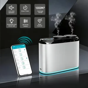 Waterless Diffuser 100ml White Minimalist Aroma Diffuser Essential Oil Scent Nebulizer No Heat No Water Home Studio