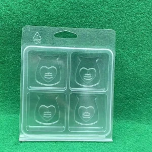 Wax Box 6 grid square Angel’s wings Printing PET Transparent Aromatherapy Candle Blister Essential Oil Gel Packaging Melting
