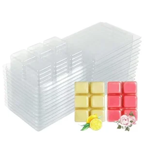 Wax Melt Mold Clear Empty Plastic Wax Melt Clamshells for Wickless Wax Melt Candles